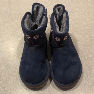 Carter’s Toddler Girl Blue Suede Fleece Boots